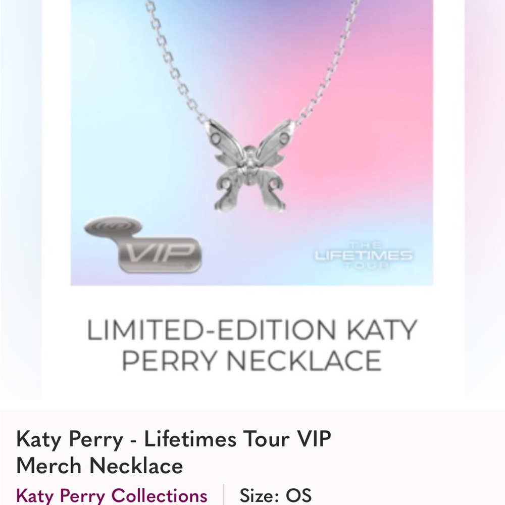 Katy Perry Collections Silver Butterfly Necklace brand new in original box